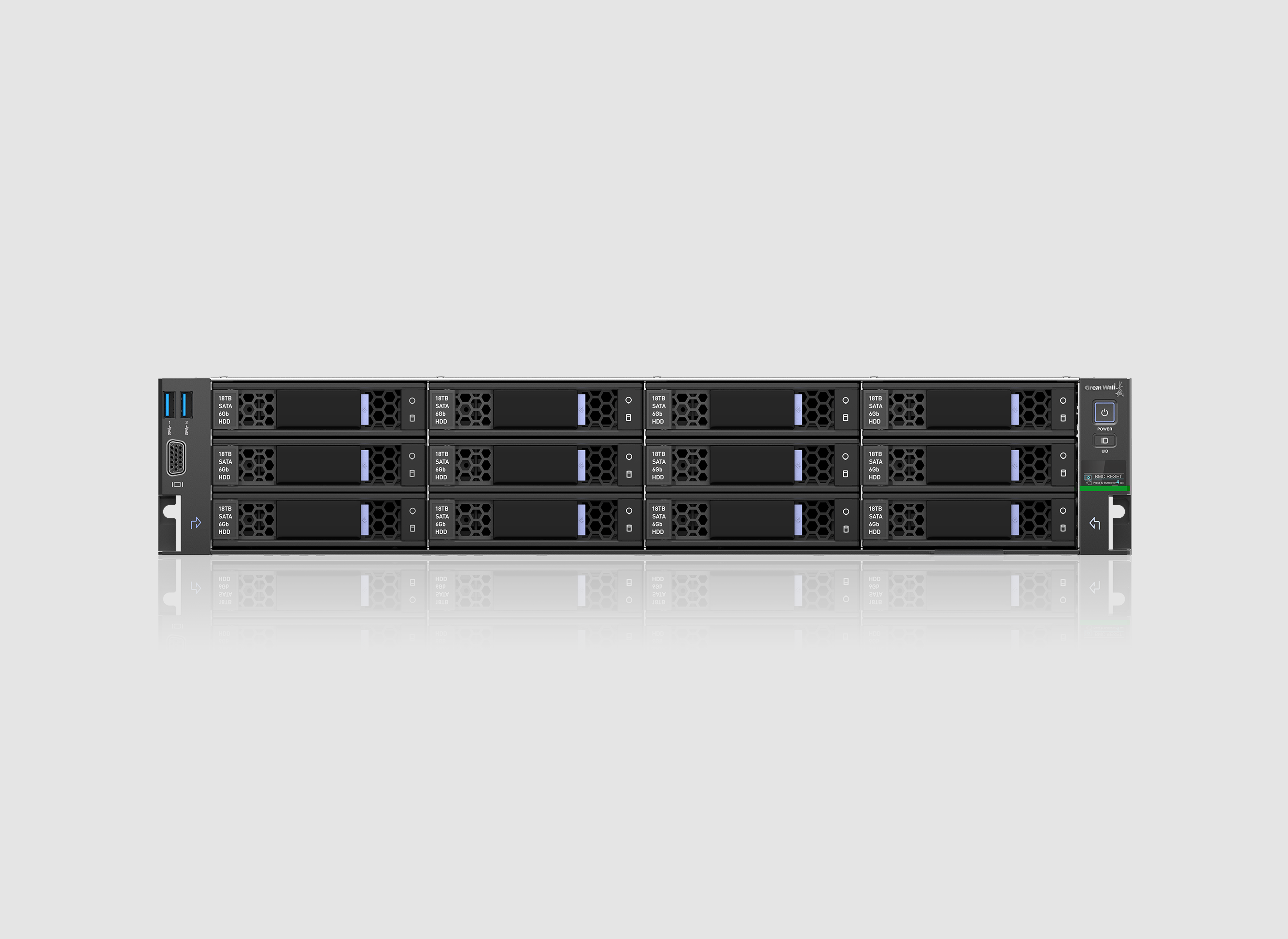 擎天RH6260 V5 12盘 前视图